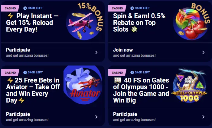 Grandes bonificaciones para jugar en Spinay Casino