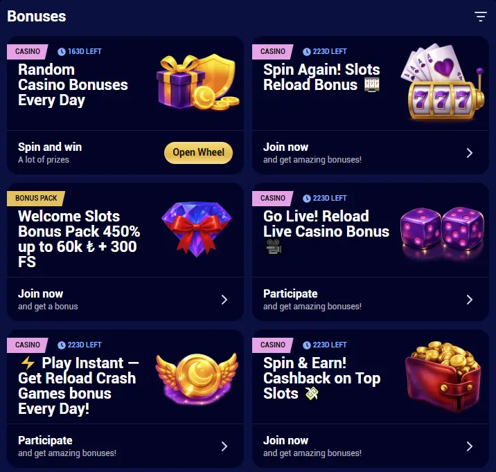 Promotions and Bonuses at Spinay Casino